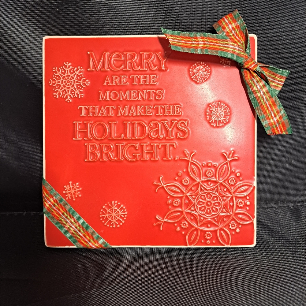 8x8 Hallmark Ceramic Christmas Trivet
